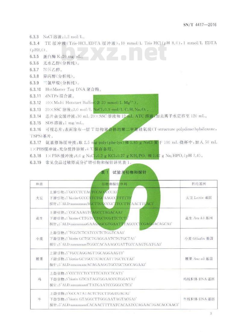 SN/T 4417-2016 常见食品过敏原可视芯片检测方法 SN/T 4417-2016 常见食品过敏原可视芯片检测方法