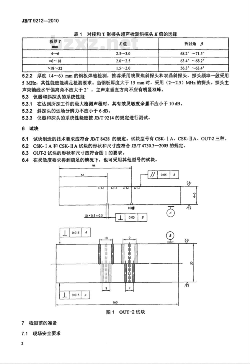 JB/T 9212-2010 无损检测 常压钢质储罐焊缝超声检测方法 JB/T 9212-2010 无损检测 常压钢质储罐焊缝超声检测方法