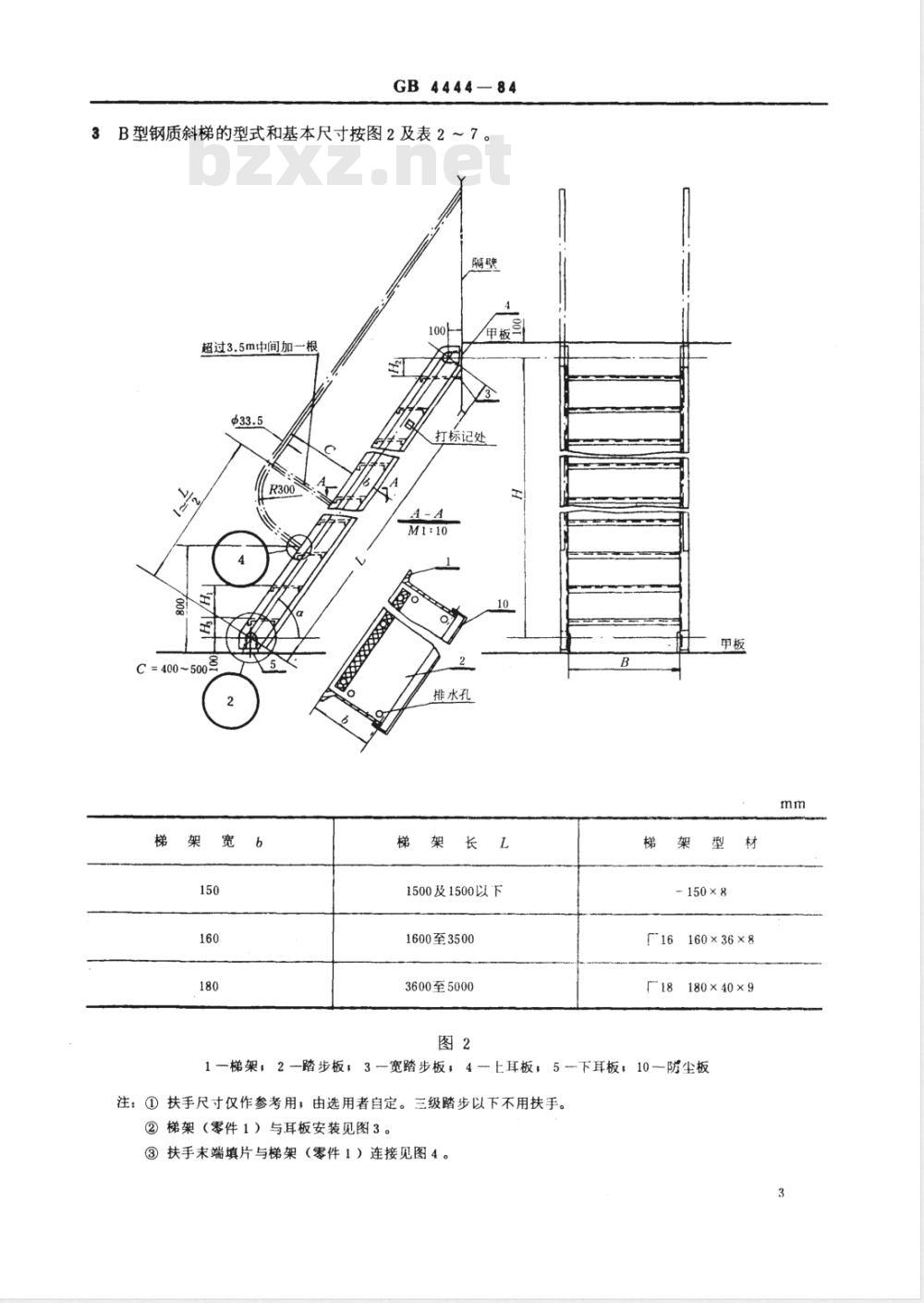 CB/T 81-1999 船用钢质斜梯 CB/T 81-1999 船用钢质斜梯